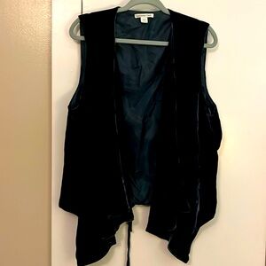 Coldwater Creek velour vest rayon/silk